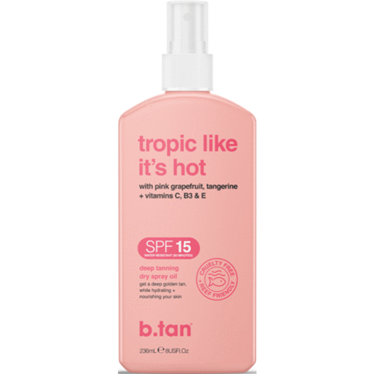 B.Tan Tropic Like It’s Hot SPF 15 Dry Tanning Oil